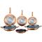 Herzberg 8 Pieces Marble Coated Frying Pan Set Color : Copper
