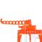 Herzberg HG-8034ORG: Moving Clothes Rack - Orange