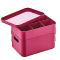 Herzberg HG-OKY676: Caja organizadora multiusos de 2 capas Color : Rosa