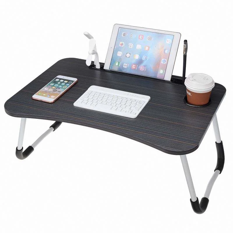 Herzberg HG-04173: Foldable Lap Desk with Cup and Tablet Holder
