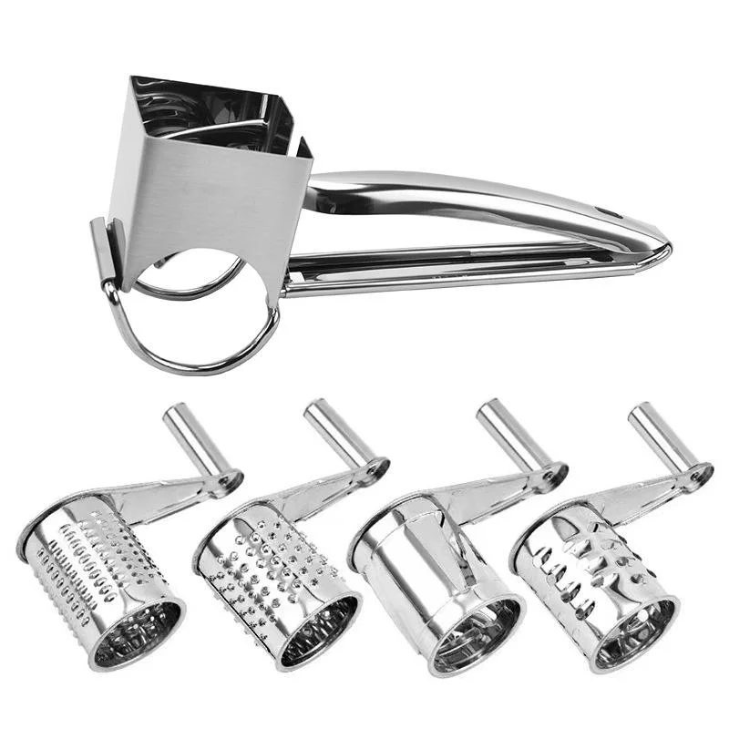 Herzberg HG-04289:  Stainless Steel Manual Cheese  Grater with 4 Grater