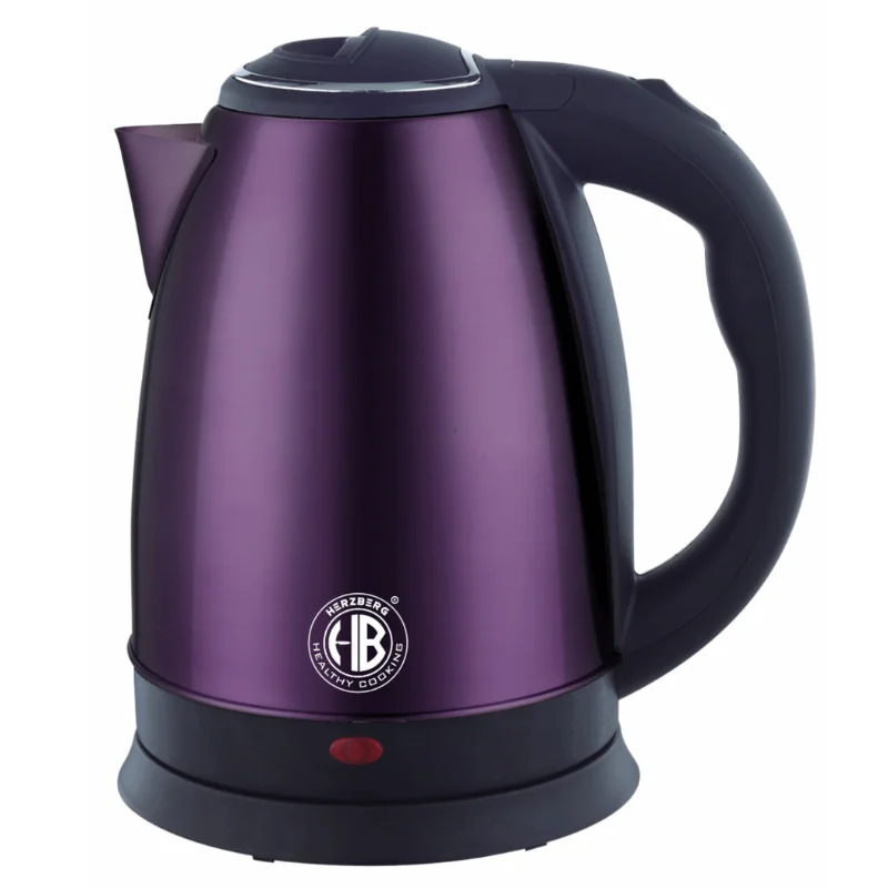 Herzberg HG-5011PUR: 1.8L 1500W Stainless Steel Electric  Kettle - Purple
