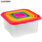 Herzberg 8-in-1 Square Food Storage Container Set