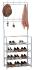 Herzberg Perchero de pie segmentado con 4 estantes zapatero - 60x155cm