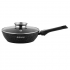 Herzog HR-3612: 32cm Marble Coated Deep Fry Pan with Aroma Knob and Removable Handle